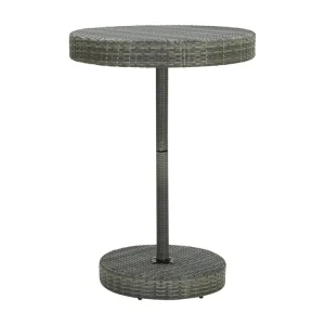 Tuintafel 75,5x106 cm poly rattan grijs