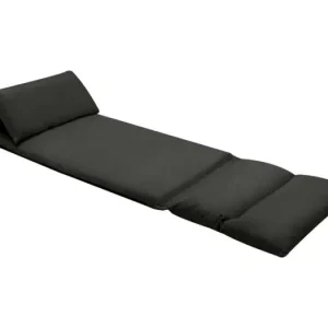 Vloerstoel inklapbaar microvezel zwart