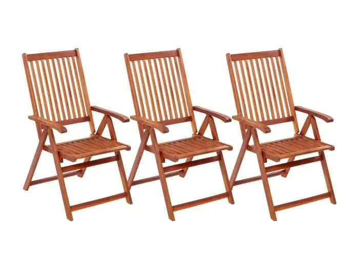Tuinstoelen inklapbaar 3 st massief acaciahout