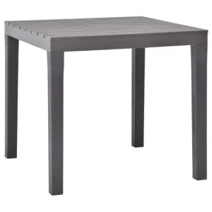 Tuintafel 78x78x72 cm kunststof mokka