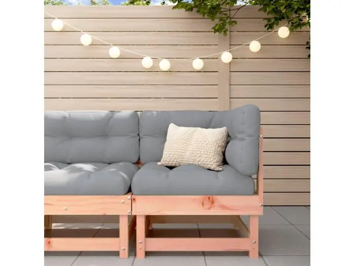 Hoekbank met kussens massief douglashout