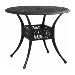 Tuintafel 90x90x74 cm gietaluminium zwart