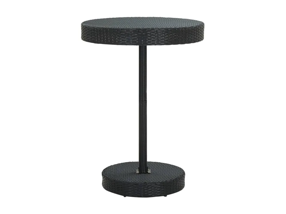 Tuintafel 75,5x106 cm poly rattan zwart