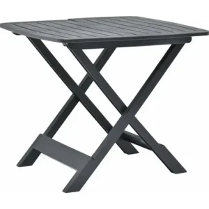 Tuintafel inklapbaar 79x72x70 cm kunststof antraciet