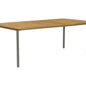 Tuintafel 200x100x72 cm massief acaciahout en staal