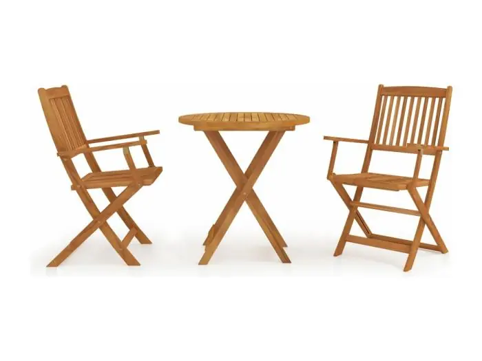 3-delige Tuinset inklapbaar massief acaciahout