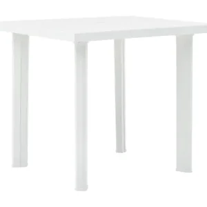 Tuintafel 80x75x72 cm kunststof wit