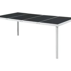 Tuintafel 190x90x74 cm staal zwart