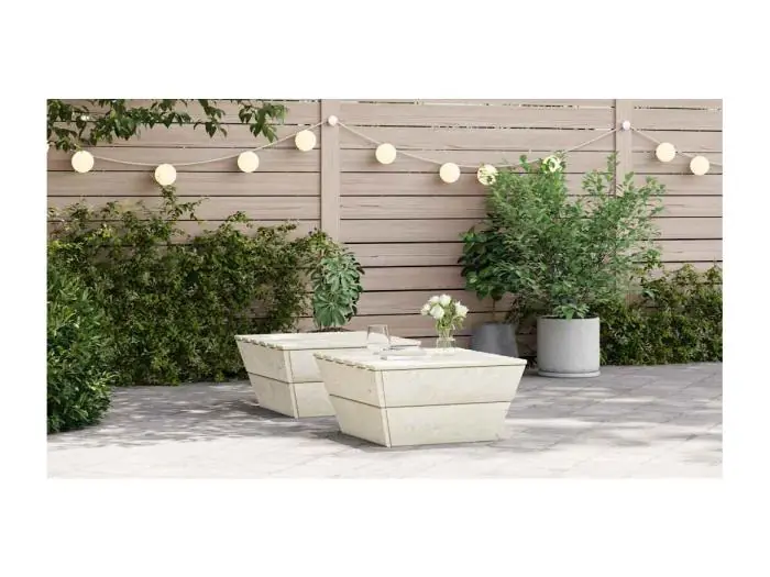 Tuintafels 2 st 60x60x30 cm ge?mpregneerd vurenhout