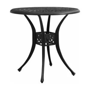 Tuintafel 78x78x72 cm gietaluminium zwart