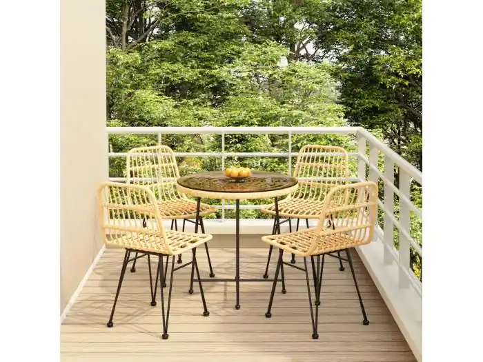 5-delige Tuinset poly rattan
