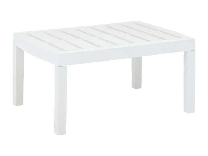 Tuintafel 78x55x38 cm kunststof wit