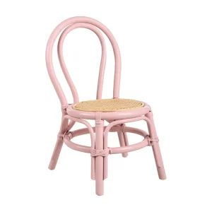 Kinderstoel rotan roze KALIVIA