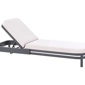 Ligstoel met kussen NETTUNO Metaal Lichtbeige