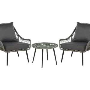 Bistroset met kussens LAURETO Grijs