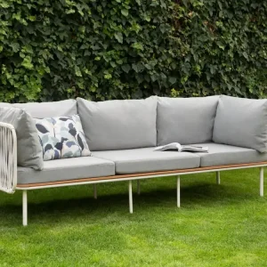 Driezitsbank Metaal Grijs SENISE