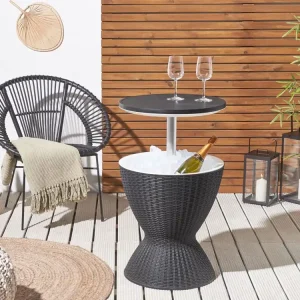 Koelbox AISA 49 cm 49 cm Houtachtig Zwart