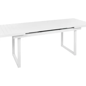 Uitschuifbare tuintafel VALCANETTO 180/240 cm 90 cm Metaal Wit
