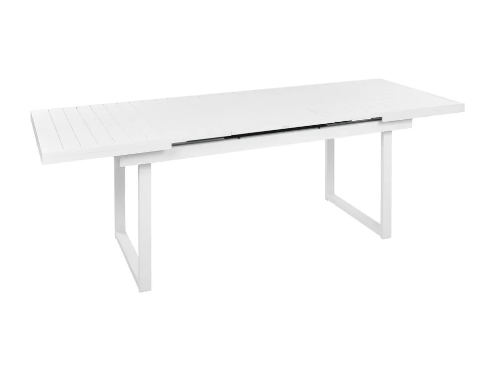 Uitschuifbare tuintafel VALCANETTO 180/240 cm 90 cm Metaal Wit