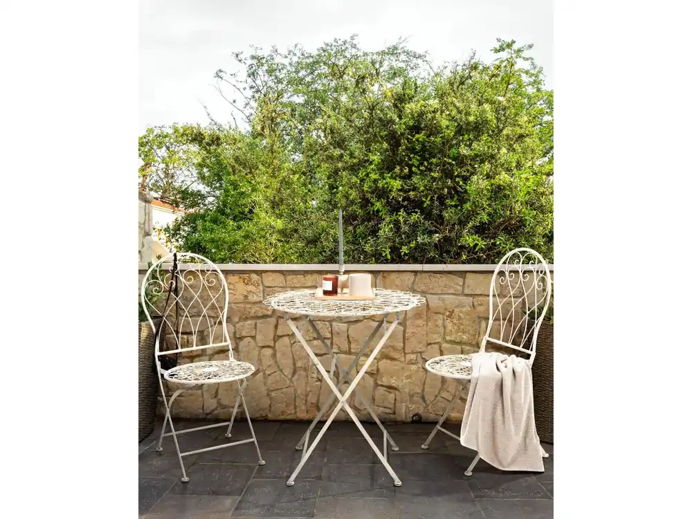 Set van 2 tuinstoelen STIFFE Metaal Wit