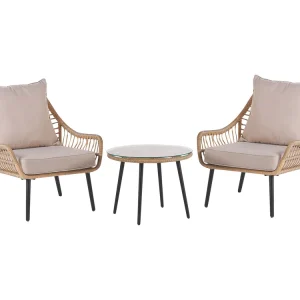 Bistroset met kussens LAURETO Natuurlijk