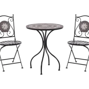 Bistroset Inklapbaar CARIATI Metaal Zwart