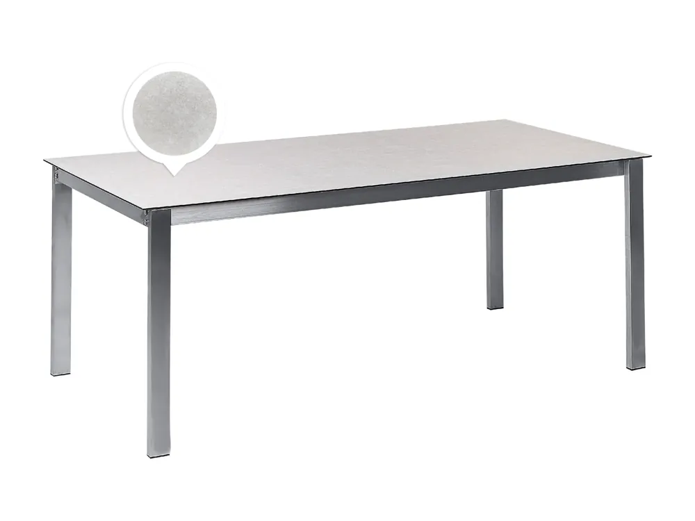 Tuin eettafel COSOLETO 180 cm 90 cm Glas Wit