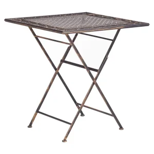 Bistrotafel BORMIO 70 cm 70 cm Metaal Zwart