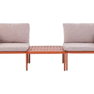 Loungeset met tafel 2-zitter TERRACINA Metaal Oranje