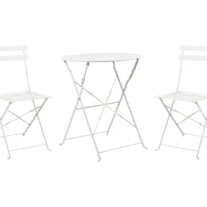 Bistroset Inklapbaar FIORI Metaal Wit