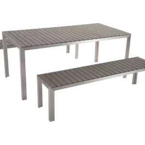 Tuinset met banken 6-zitter NARDO Grijs