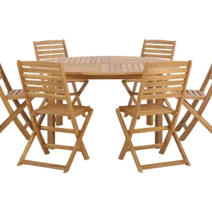 Tuinset 6-zitter TOLVE Acaciahout Bruin