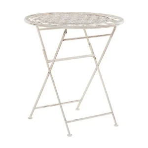 Bistrotafel TRIESTE 70 cm 70 cm Metaal Lichtbeige