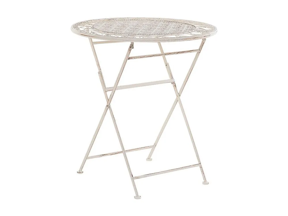Bistrotafel TRIESTE 70 cm 70 cm Metaal Lichtbeige