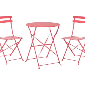 Bistroset Inklapbaar FIORI Metaal Rood