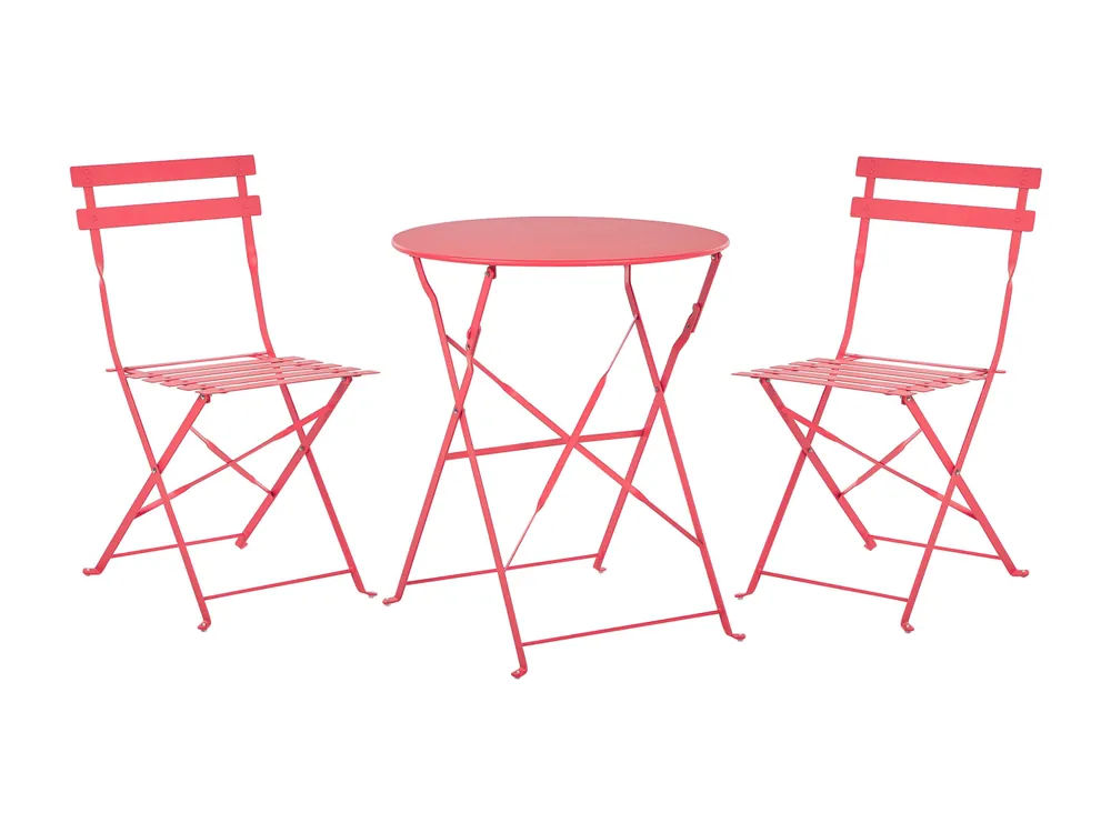 Bistroset Inklapbaar FIORI Metaal Rood
