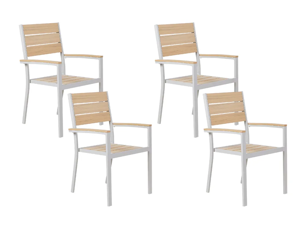 Set van 4 tuinstoelen PRATO Beige