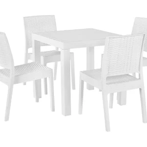 Tuintafelset Kunststof Wit FOSSANO