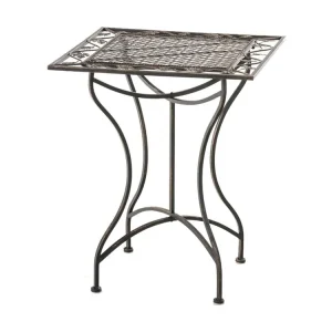 Bijzettafel tuin - vierkant - Metaal - 60 x 60 cm - bronzen - Asina