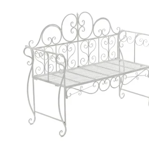 Tuinbank - Metaal - antiek/wit - Minna