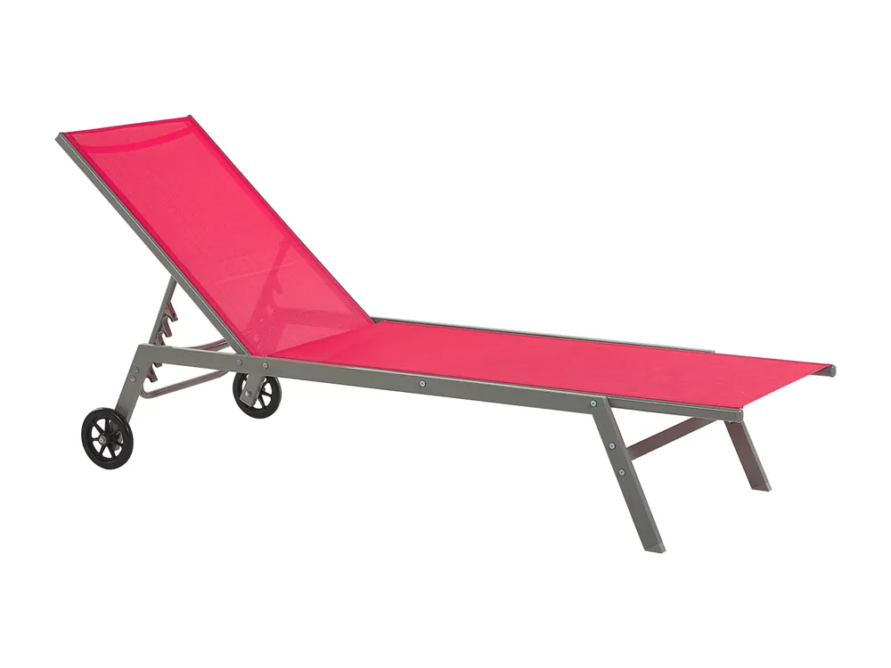 Ligstoel LEVANZO Metaal Rood