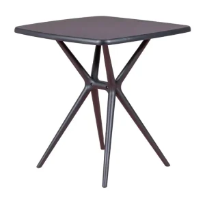 Vierkante kunststof tafel perfect voor buiten - Dream - Zwart