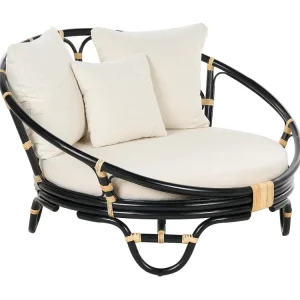 Loungefauteuil Rotan Zwart ROSSANO