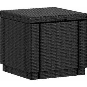 Opbergpoef kubusvormig grafietkleurig 213816