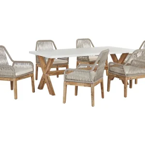 Tuinset 6-zitter OLBIA met kussens Beton Beige