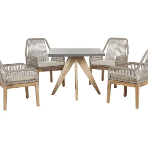 Tuinset 4-zitter OLBIA met kussens Beton Beige