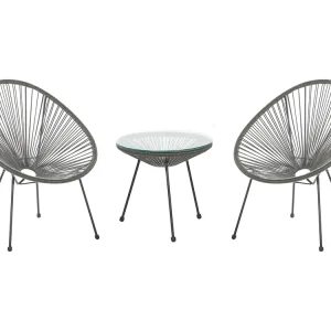 Bistroset ACAPULCO II Donkergrijs