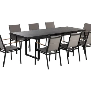 Tuinset 8-zitter VALCANETTO/BUSSETO Metaal Zwart