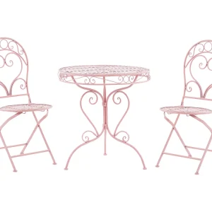 Bistroset Inklapbaar ALBINIA Metaal Roze