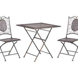 Bistroset Inklapbaar BORMIO Metaal Zwart